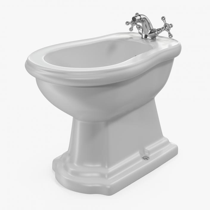 3D Old Style Classic Bidet model