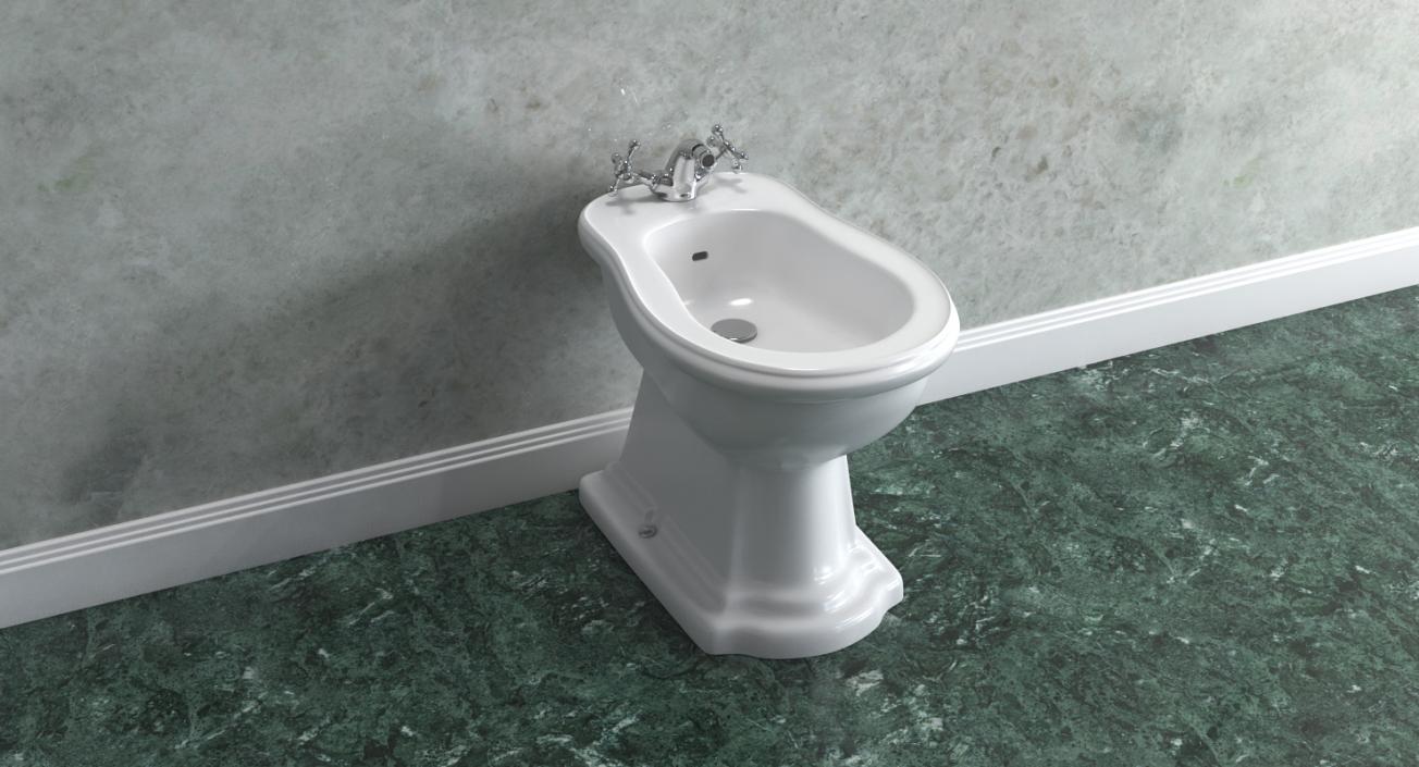 3D Old Style Classic Bidet model