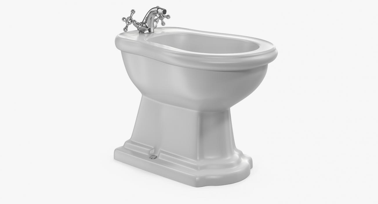 3D Old Style Classic Bidet model