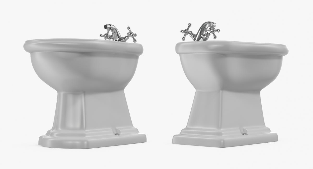 3D Old Style Classic Bidet model