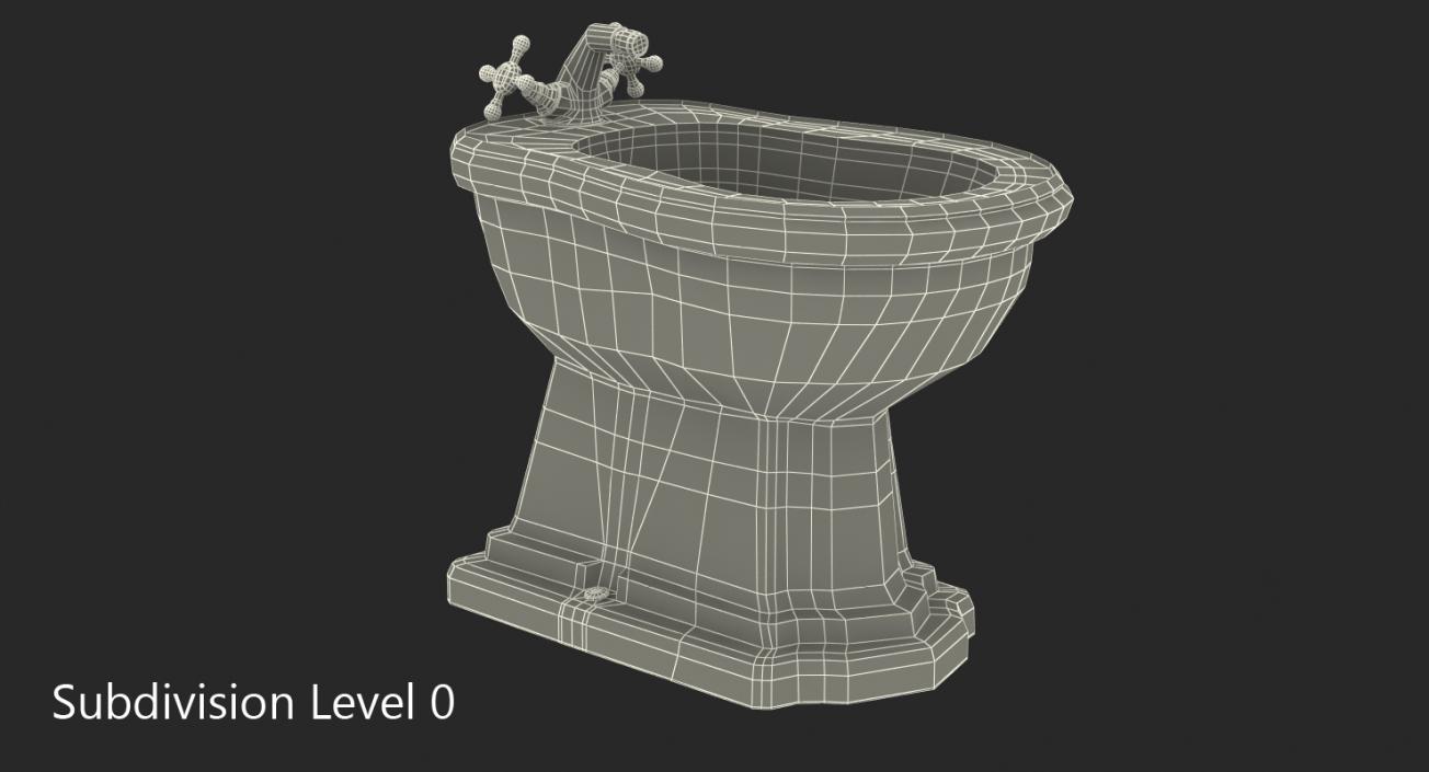 3D Old Style Classic Bidet model