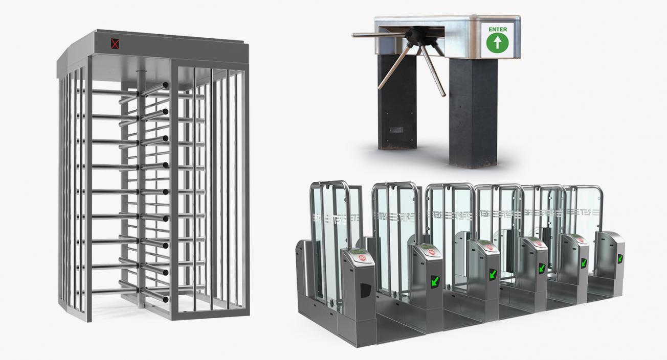 3D Turnstiles Collection 2 model