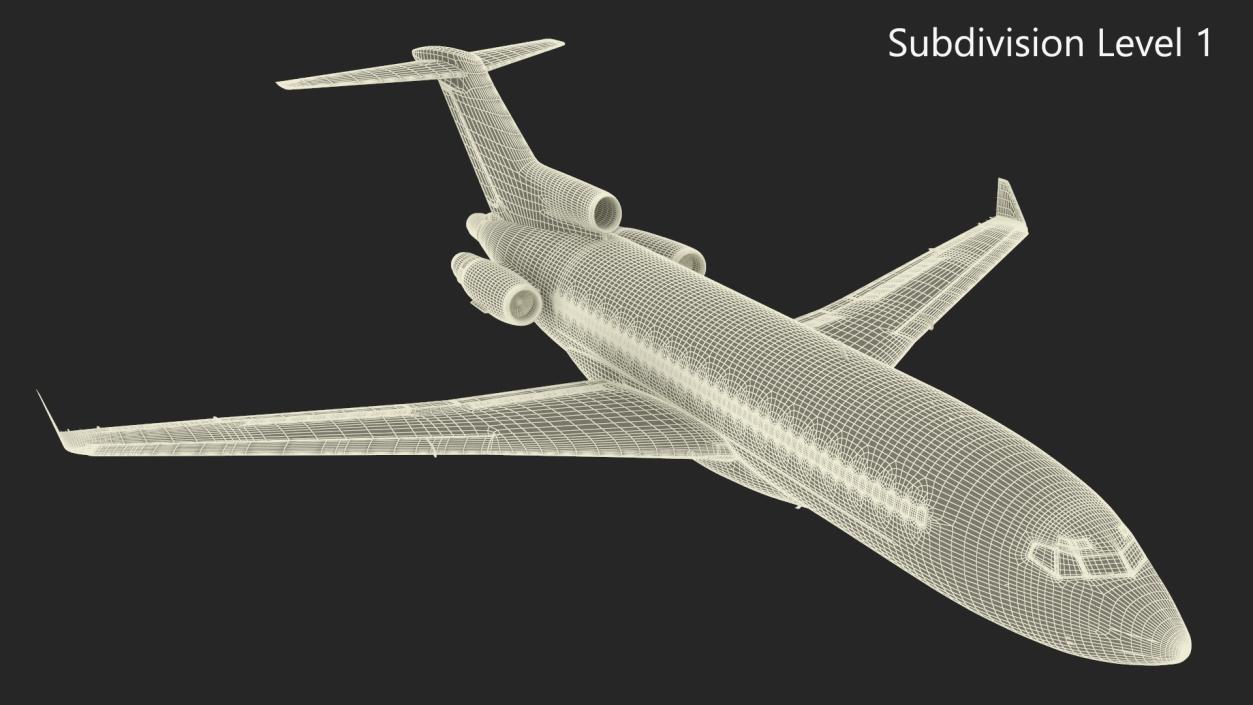 3D Commercial Airliner Boeing 727-100 Iran Aseman Rigged model