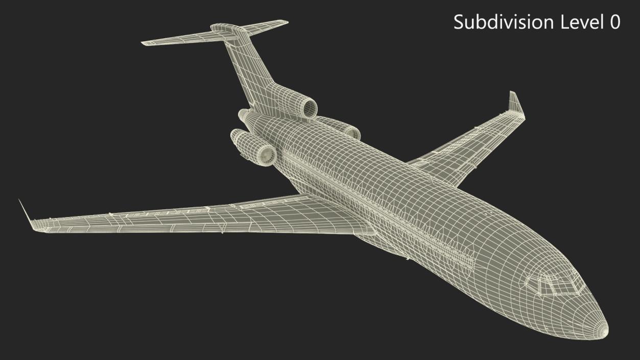 3D Commercial Airliner Boeing 727-100 Iran Aseman Rigged model