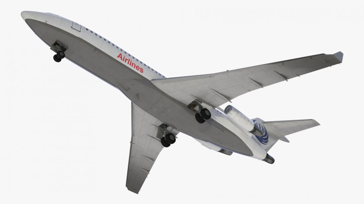 3D Commercial Airliner Boeing 727-100 Iran Aseman Rigged model