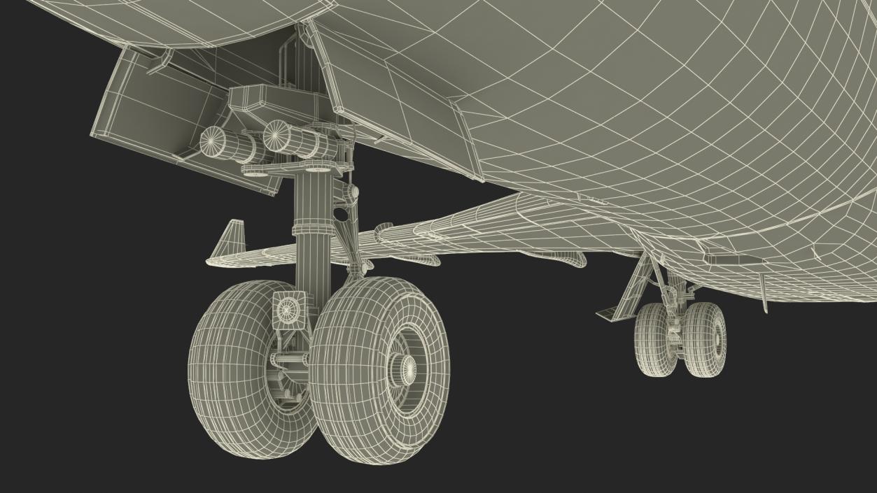 3D Commercial Airliner Boeing 727-100 Iran Aseman Rigged model