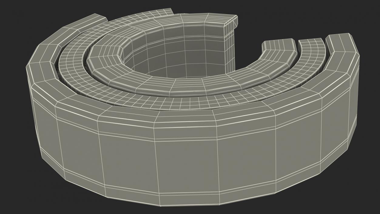 3D model Roller Bearing Cut Inside