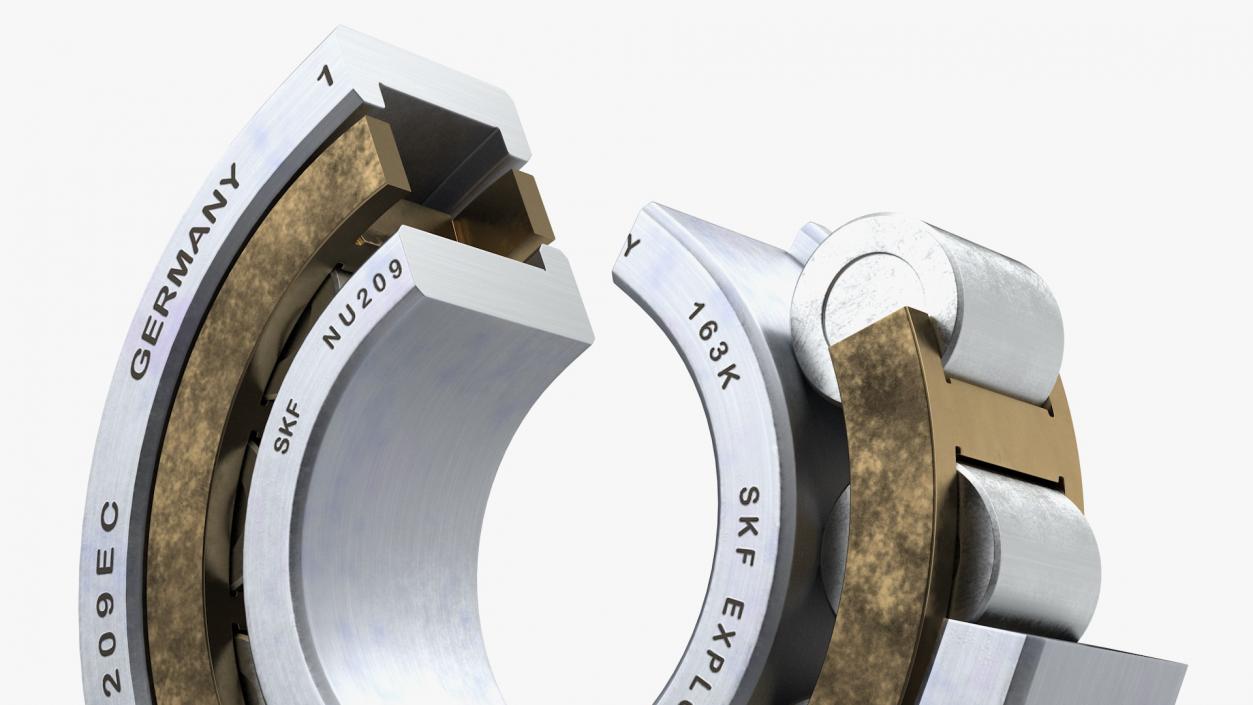 3D model Roller Bearing Cut Inside