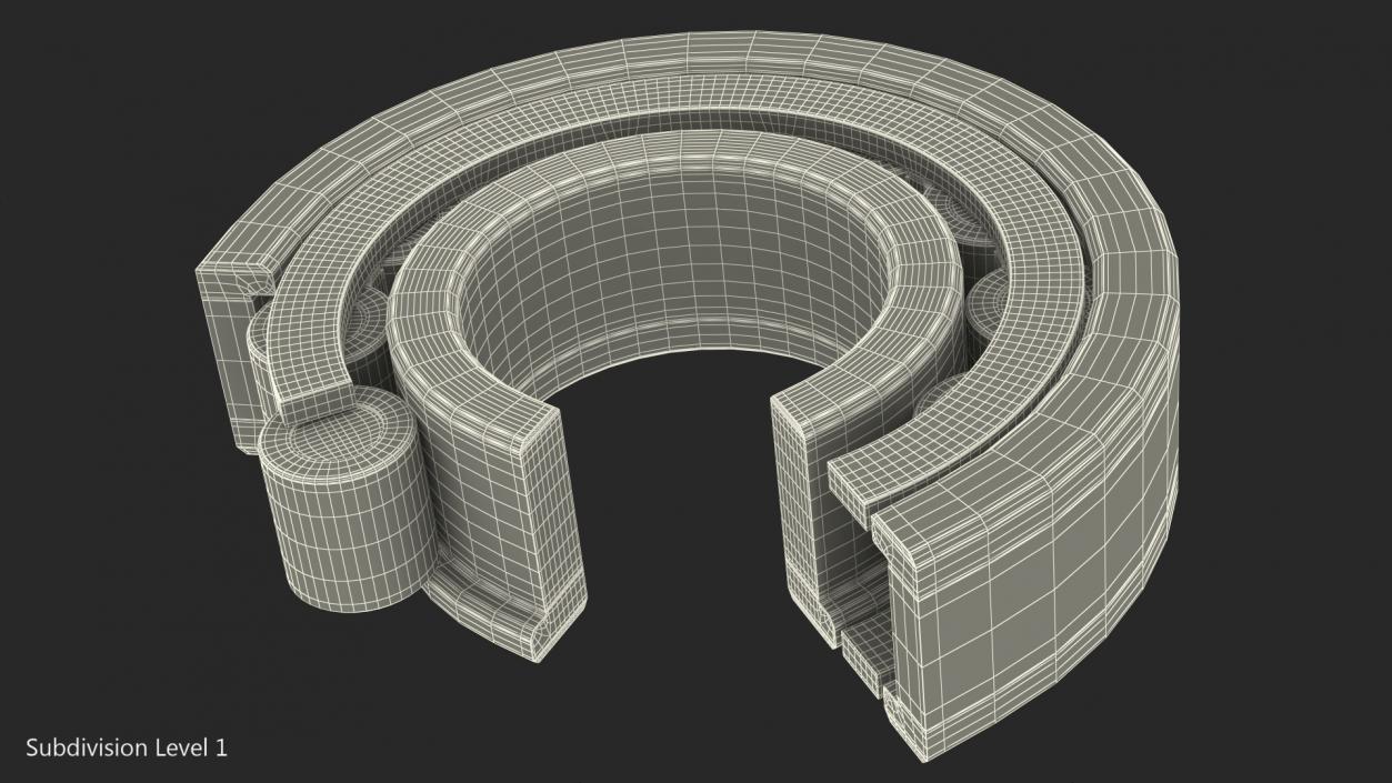 3D model Roller Bearing Cut Inside