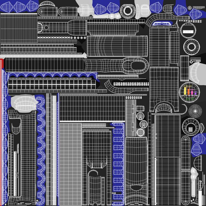 Cordless Vacuum Cleaner with Brush 3D model