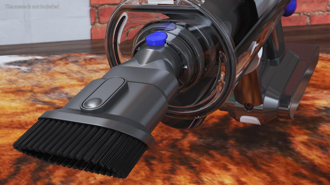 Cordless Vacuum Cleaner with Brush 3D model