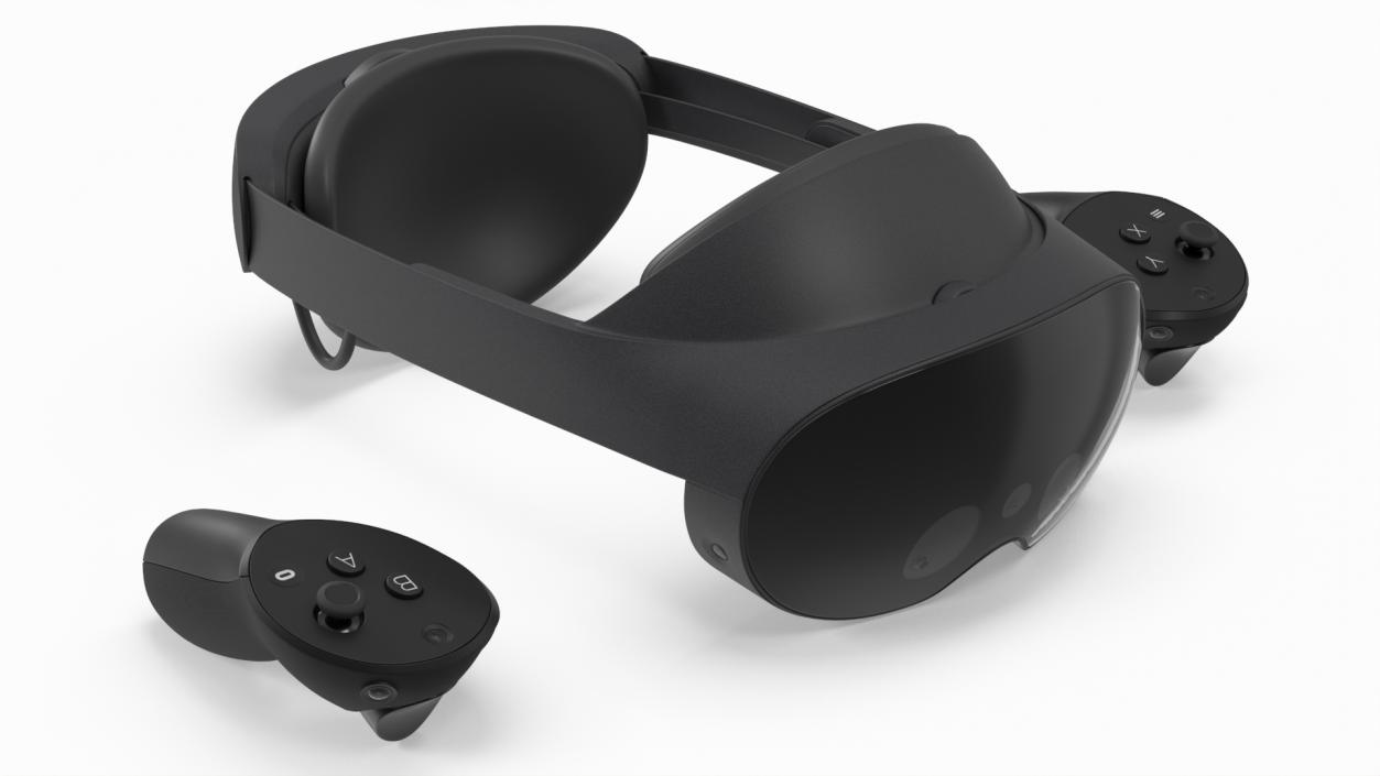 VR Headset Meta Quest Pro with Controllers 3D