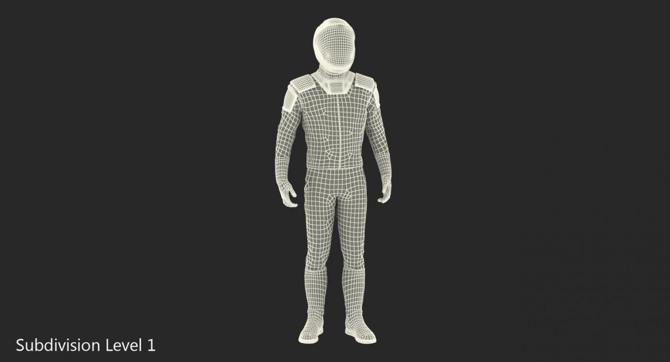 3D model Futuristic Space Suit Standing Pose