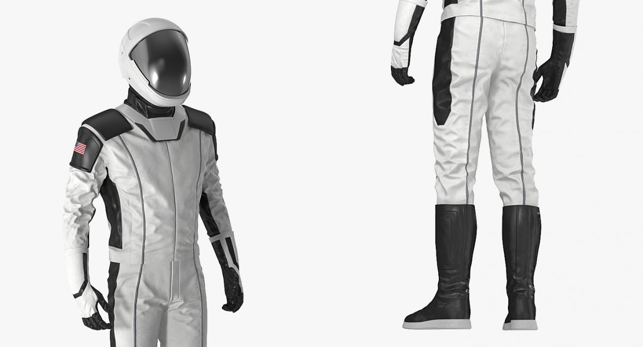 3D model Futuristic Space Suit Standing Pose