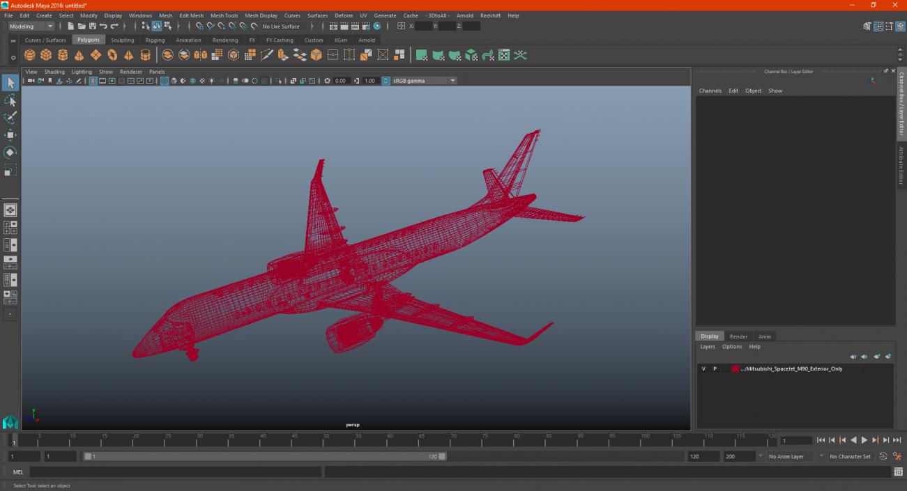 Mitsubishi SpaceJet M90 Exterior Only 3D