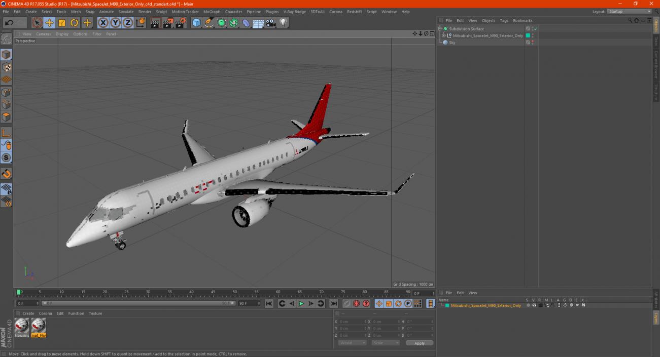 Mitsubishi SpaceJet M90 Exterior Only 3D