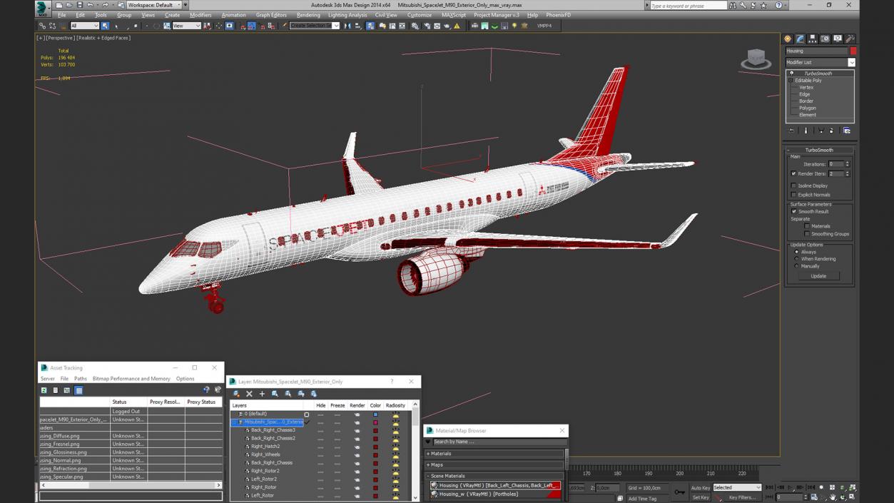 Mitsubishi SpaceJet M90 Exterior Only 3D