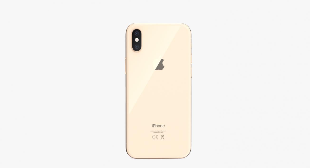 iPhone XS Gold 3D model