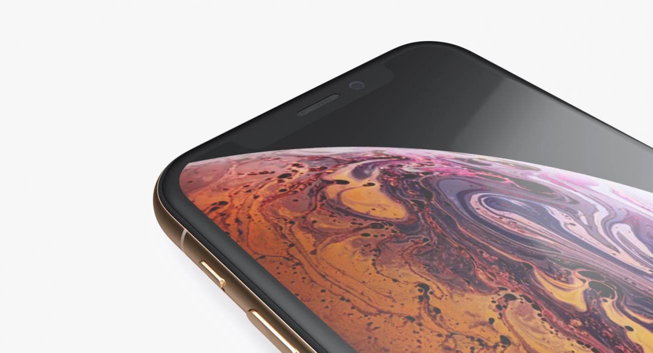 iPhone XS Gold 3D model