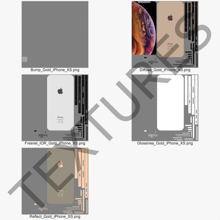 iPhone XS Gold 3D model