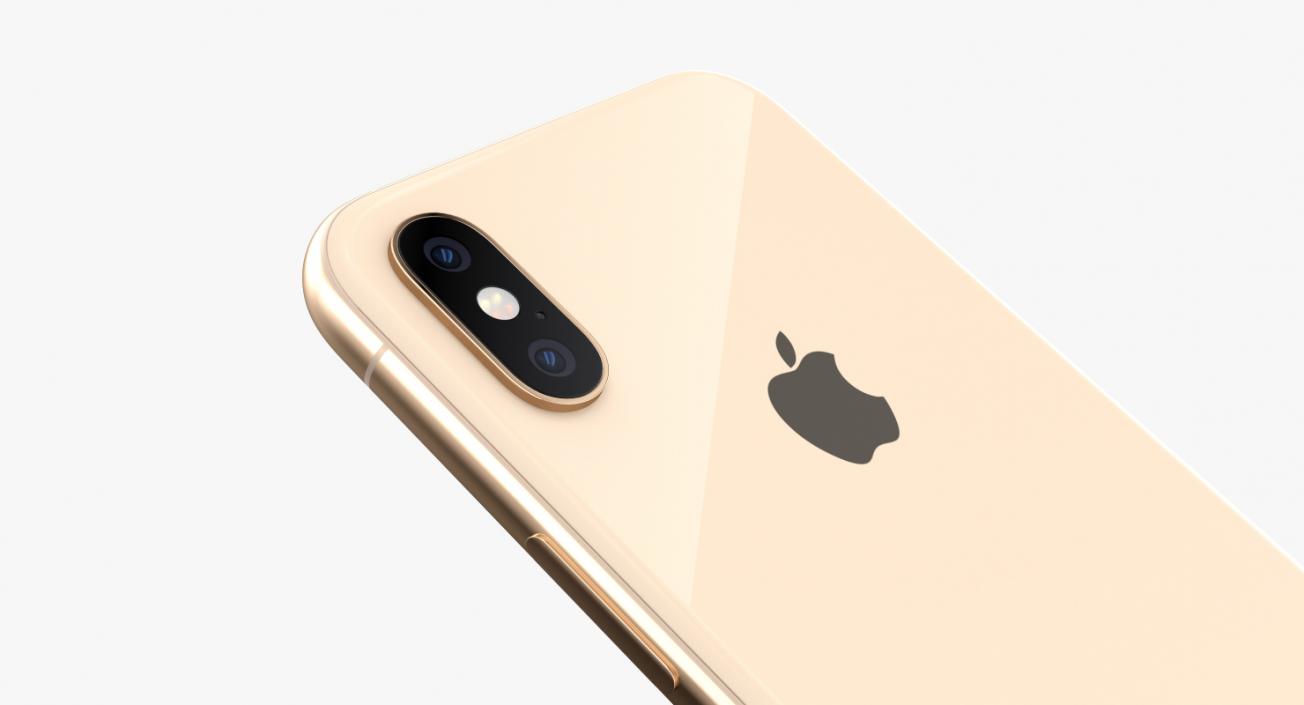 iPhone XS Gold 3D model