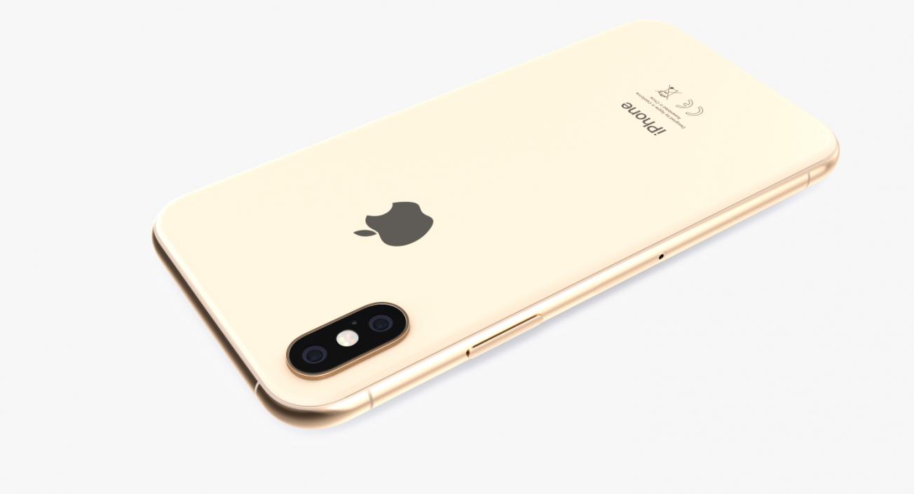 iPhone XS Gold 3D model