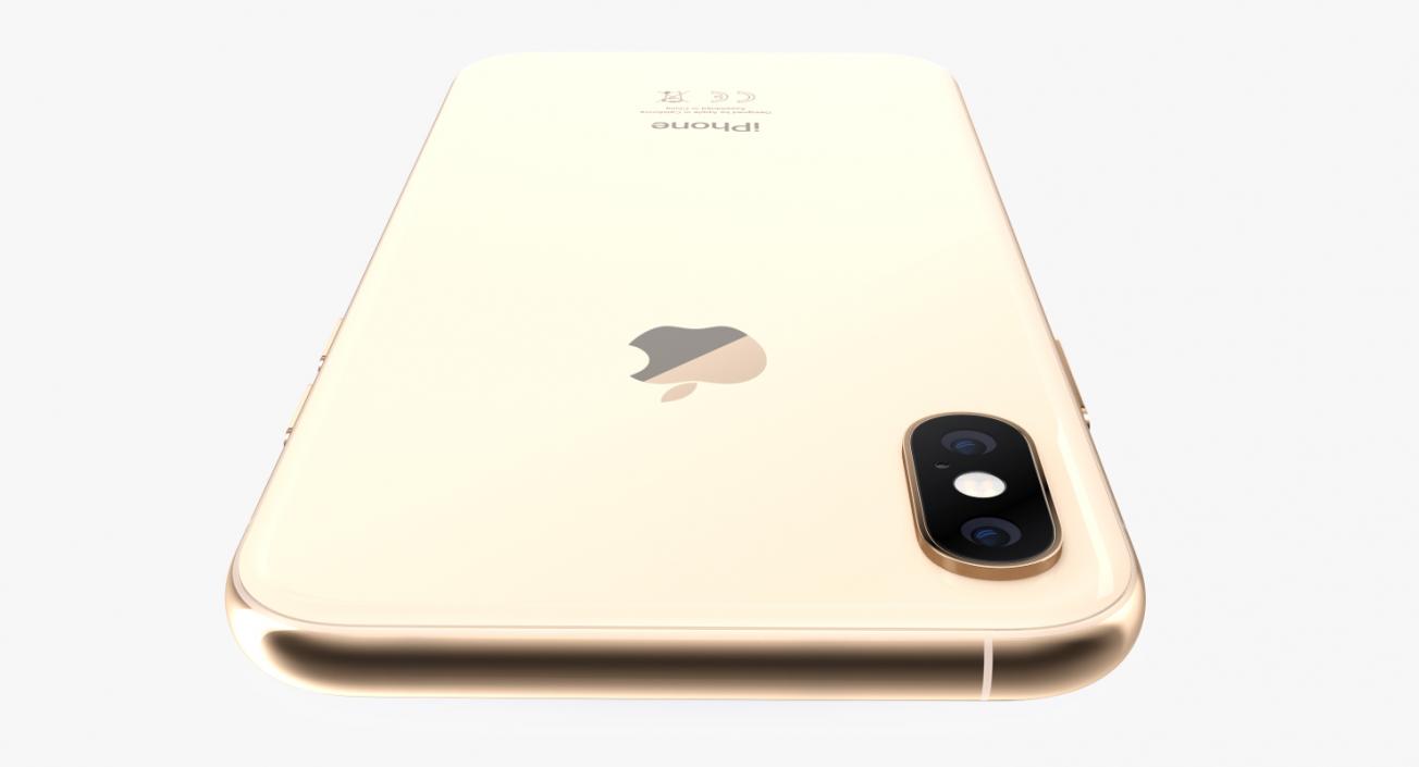 iPhone XS Gold 3D model