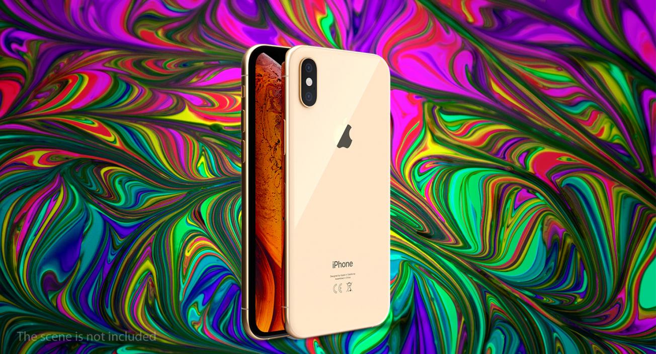 iPhone XS Gold 3D model