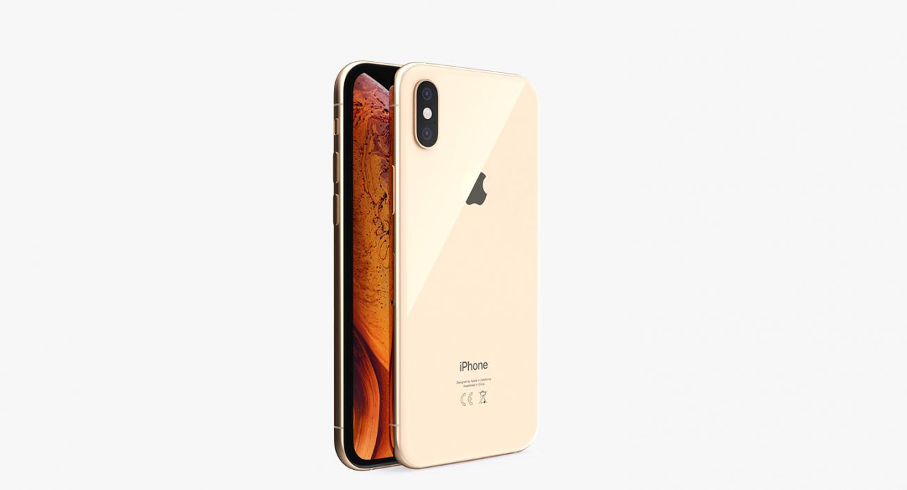 iPhone XS Gold 3D model