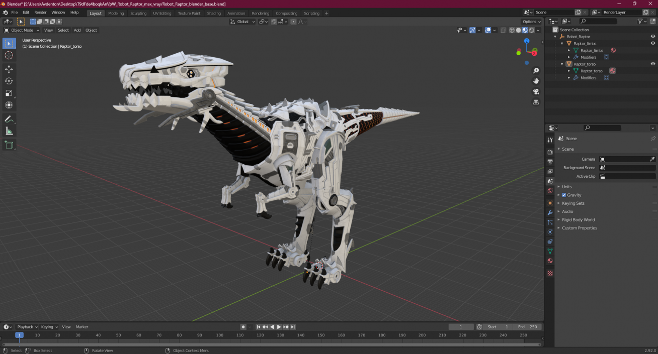 Robot Raptor 3D