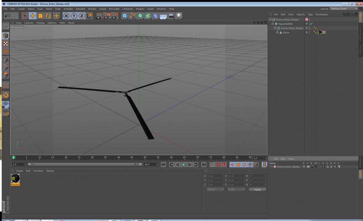 3D Drone Rotor Blades model