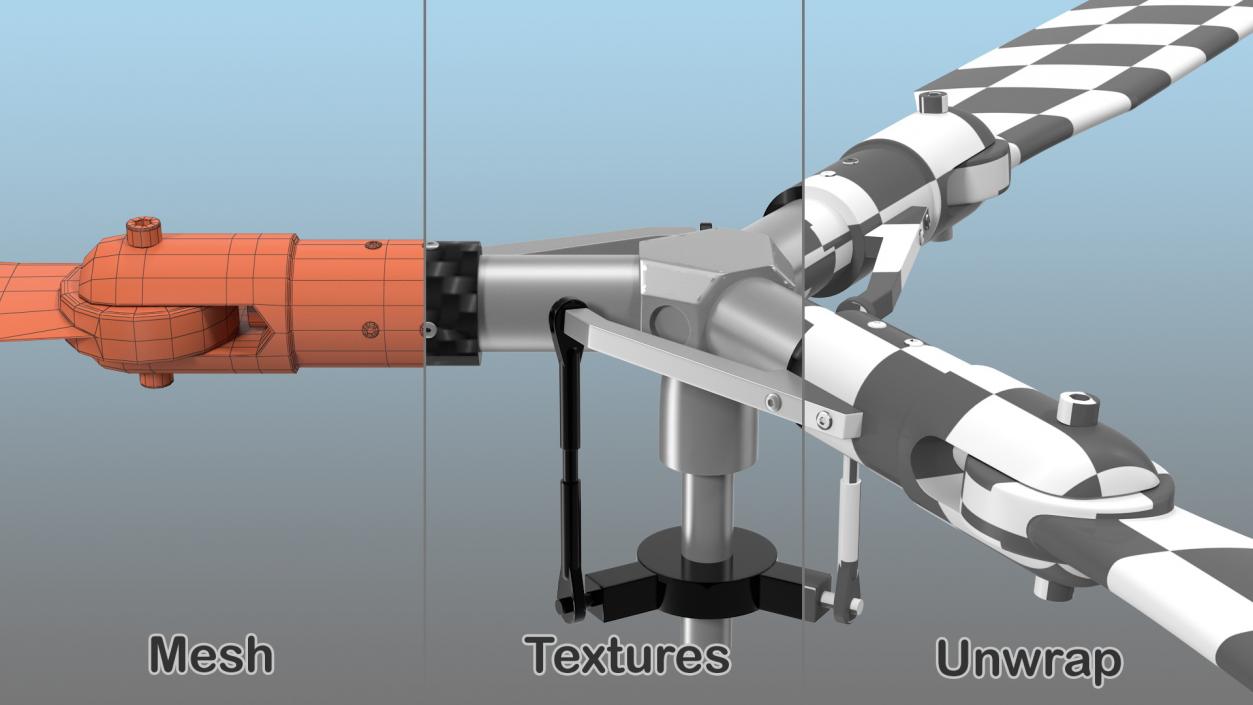 3D Drone Rotor Blades model