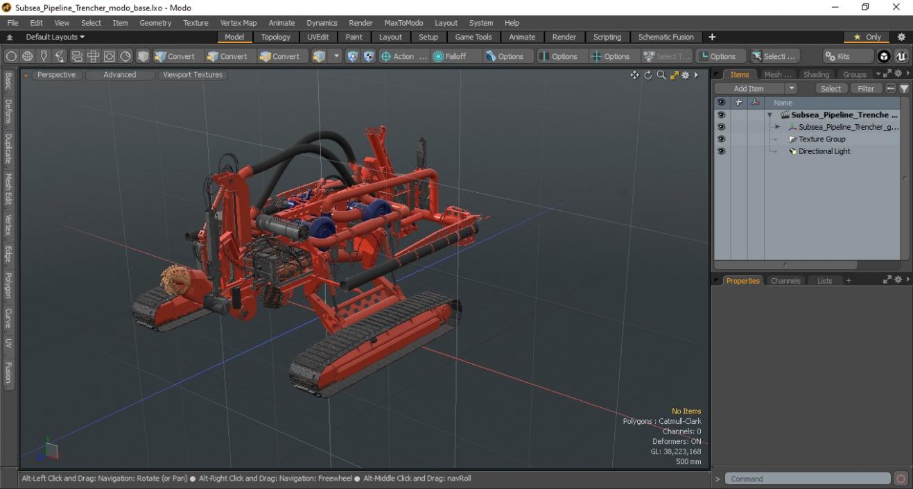 Subsea Pipeline Trencher 3D model