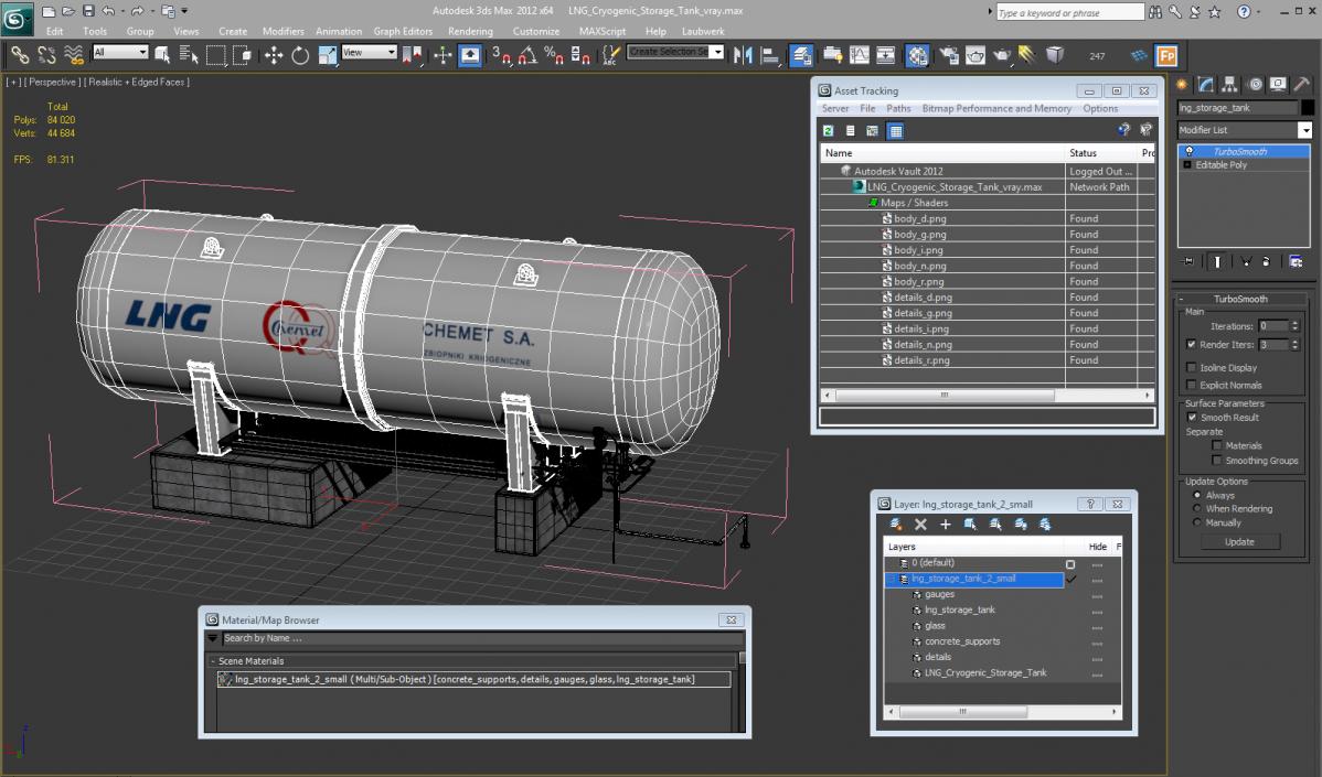 3D LNG Cryogenic Storage Tank