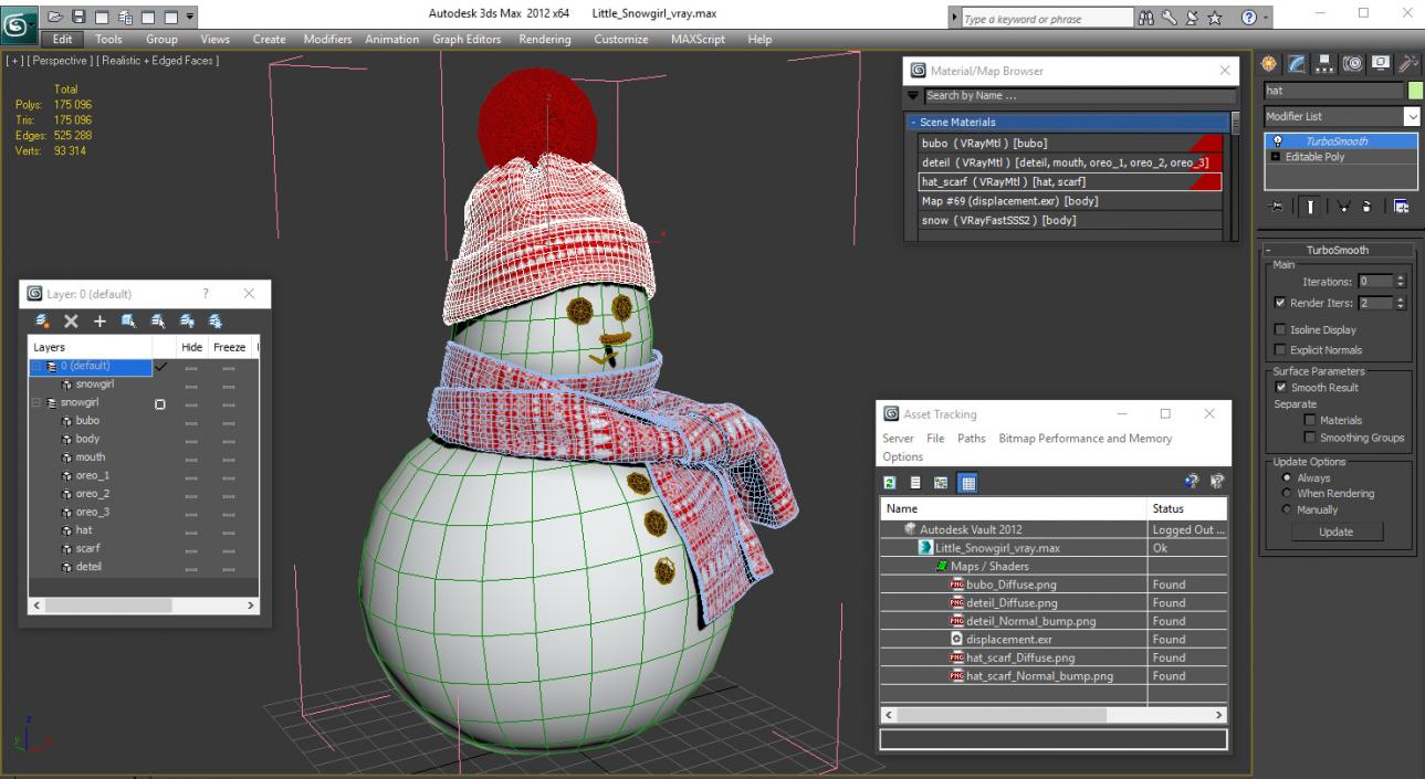 3D model Little Snowgirl