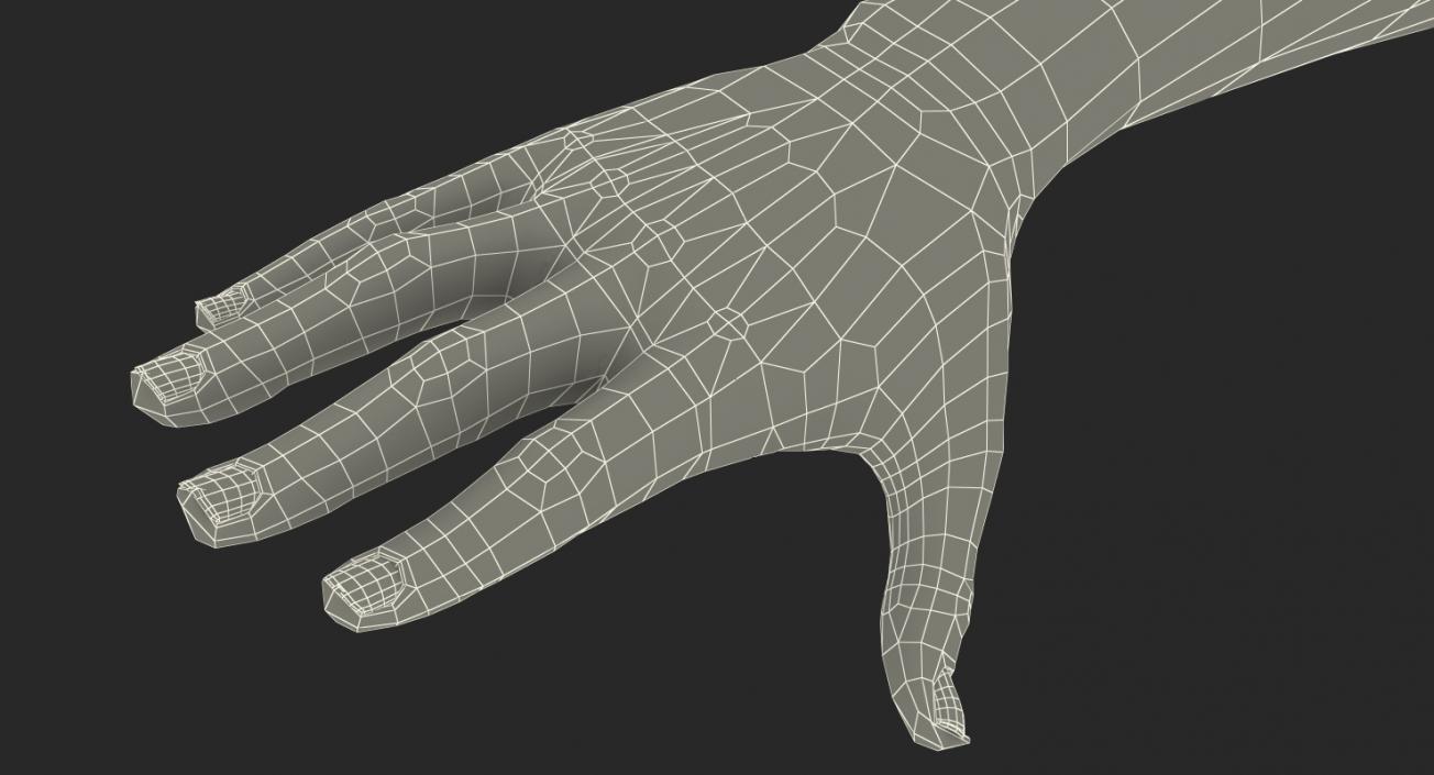 Australoid Female Hand 3D