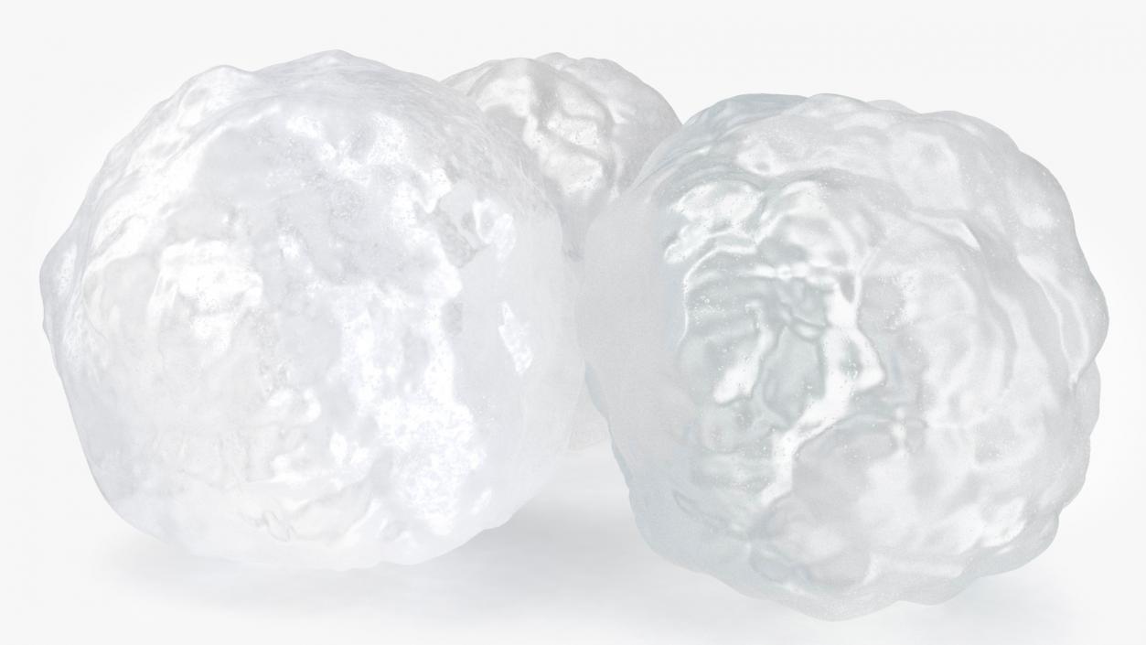 Three Large Hailstones 3D