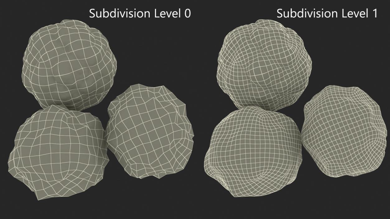 Three Large Hailstones 3D