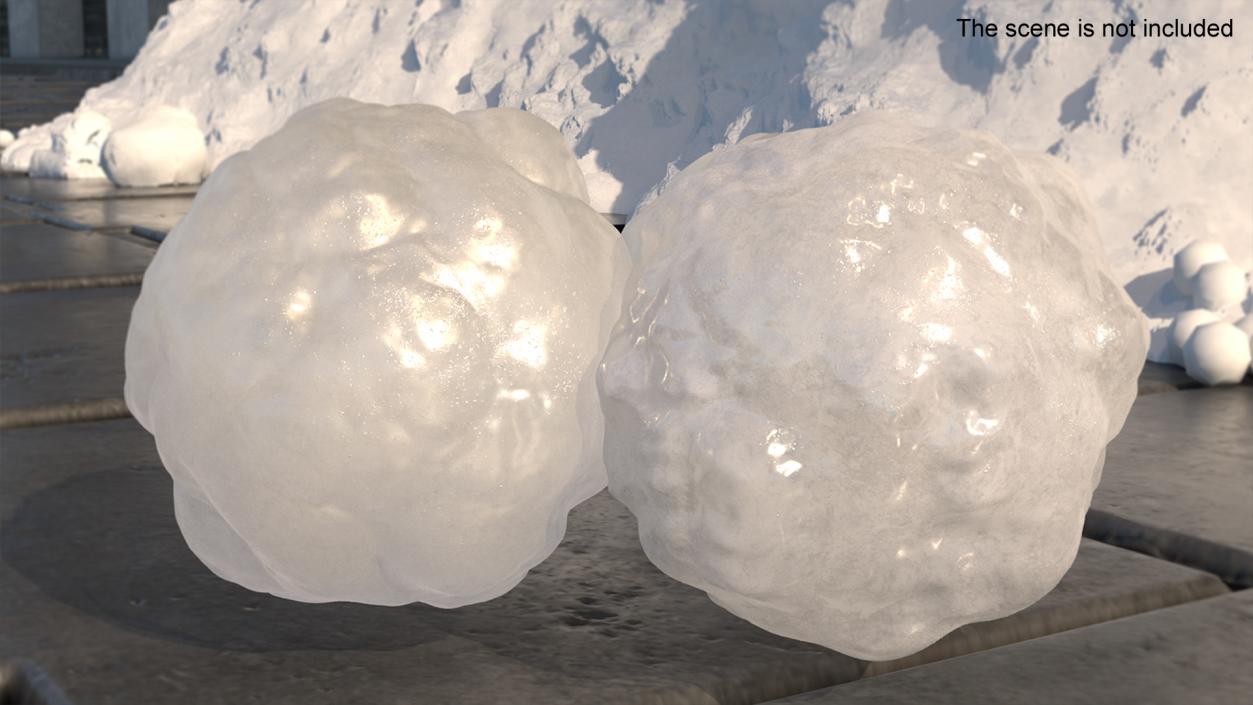 Three Large Hailstones 3D