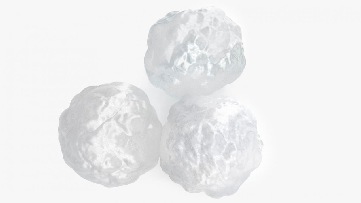 Three Large Hailstones 3D