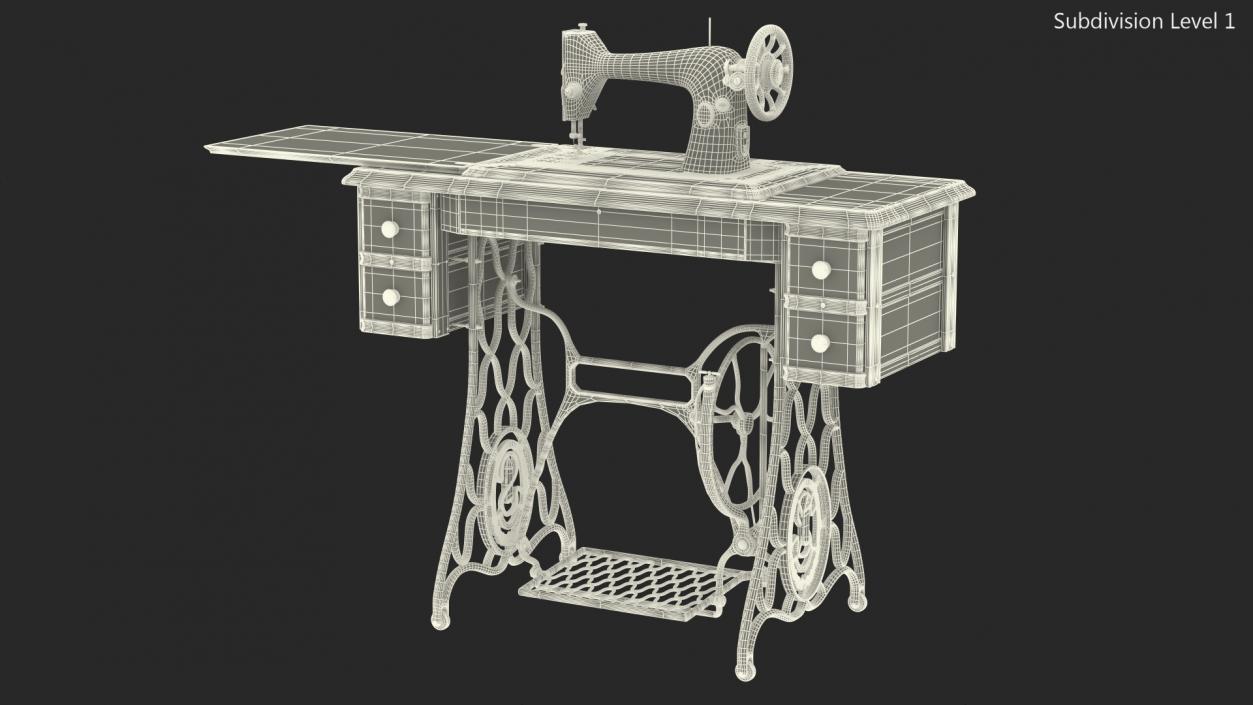 Antique Sewing Machine 3D