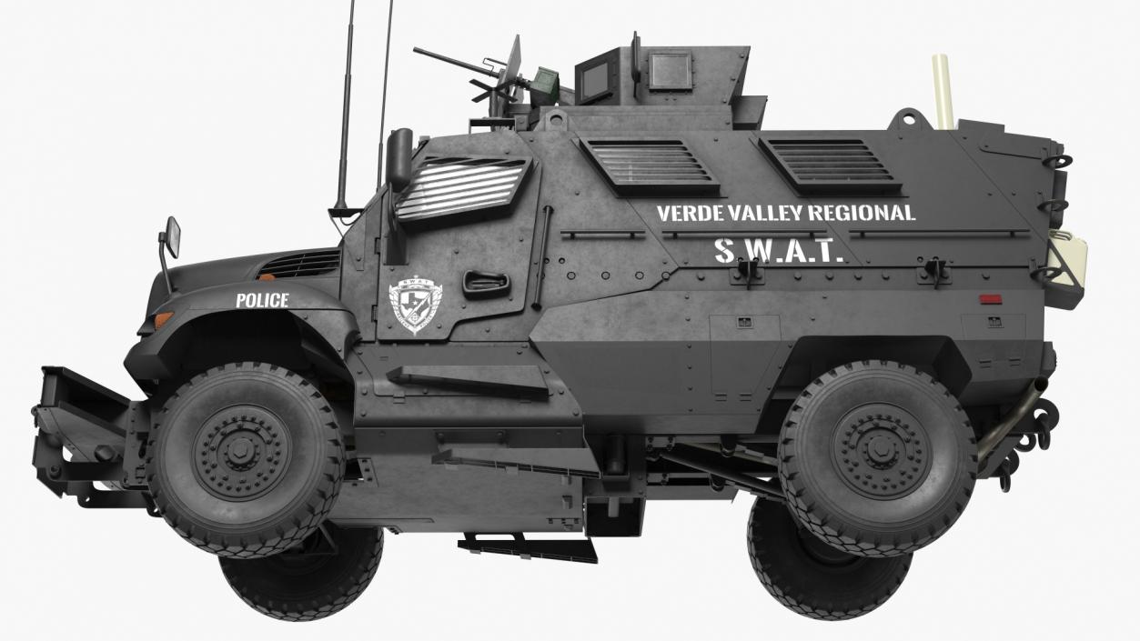 3D SWAT Vehicle International MaxxPro Rigged