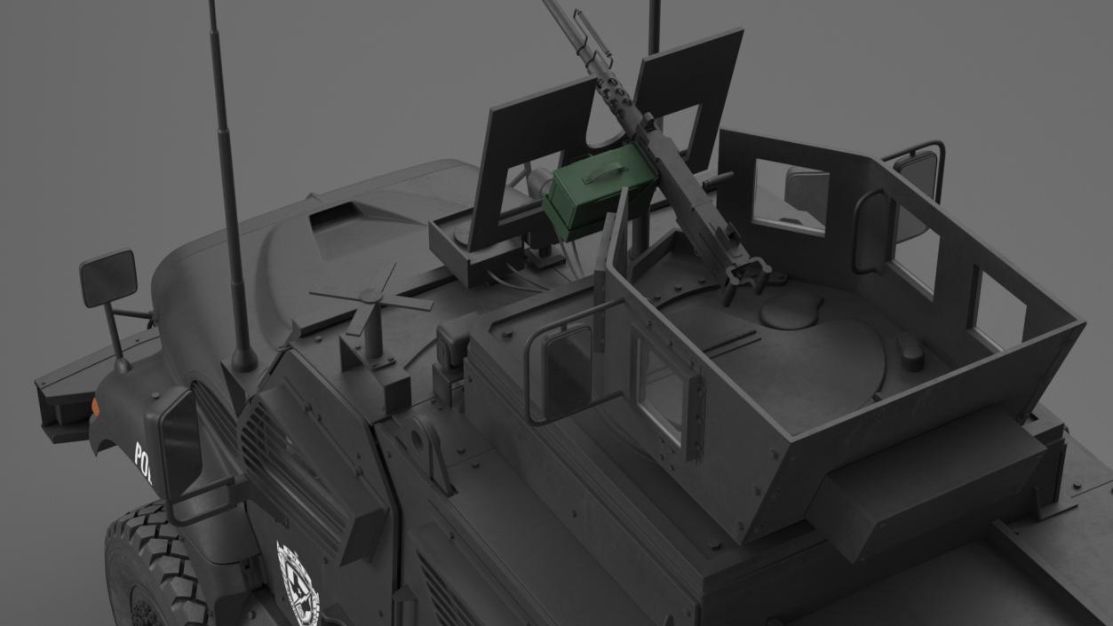 3D SWAT Vehicle International MaxxPro Rigged