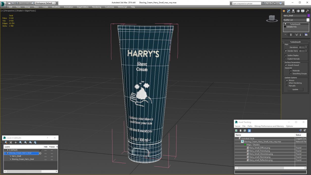 3D model Shaving Cream Harry Small