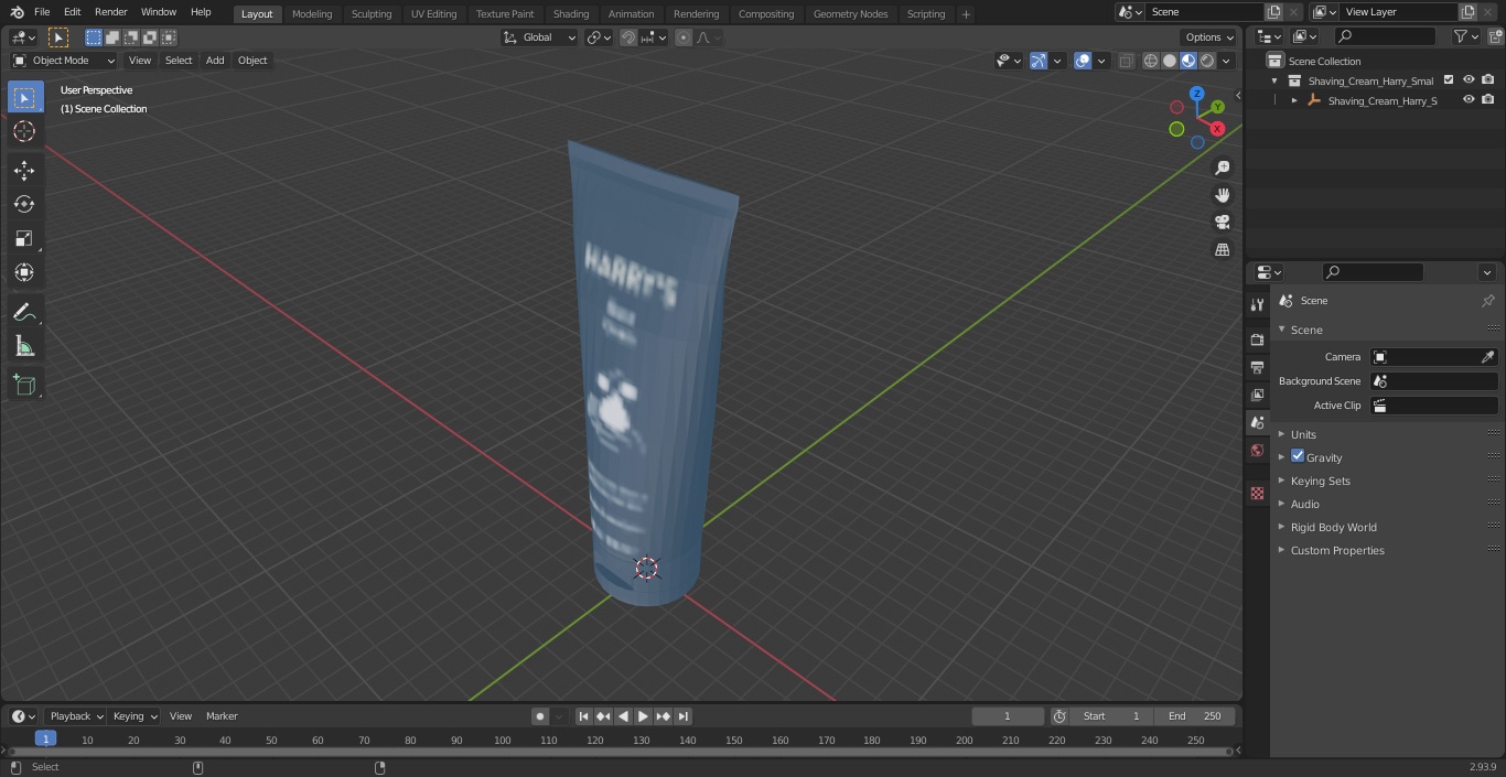 3D model Shaving Cream Harry Small