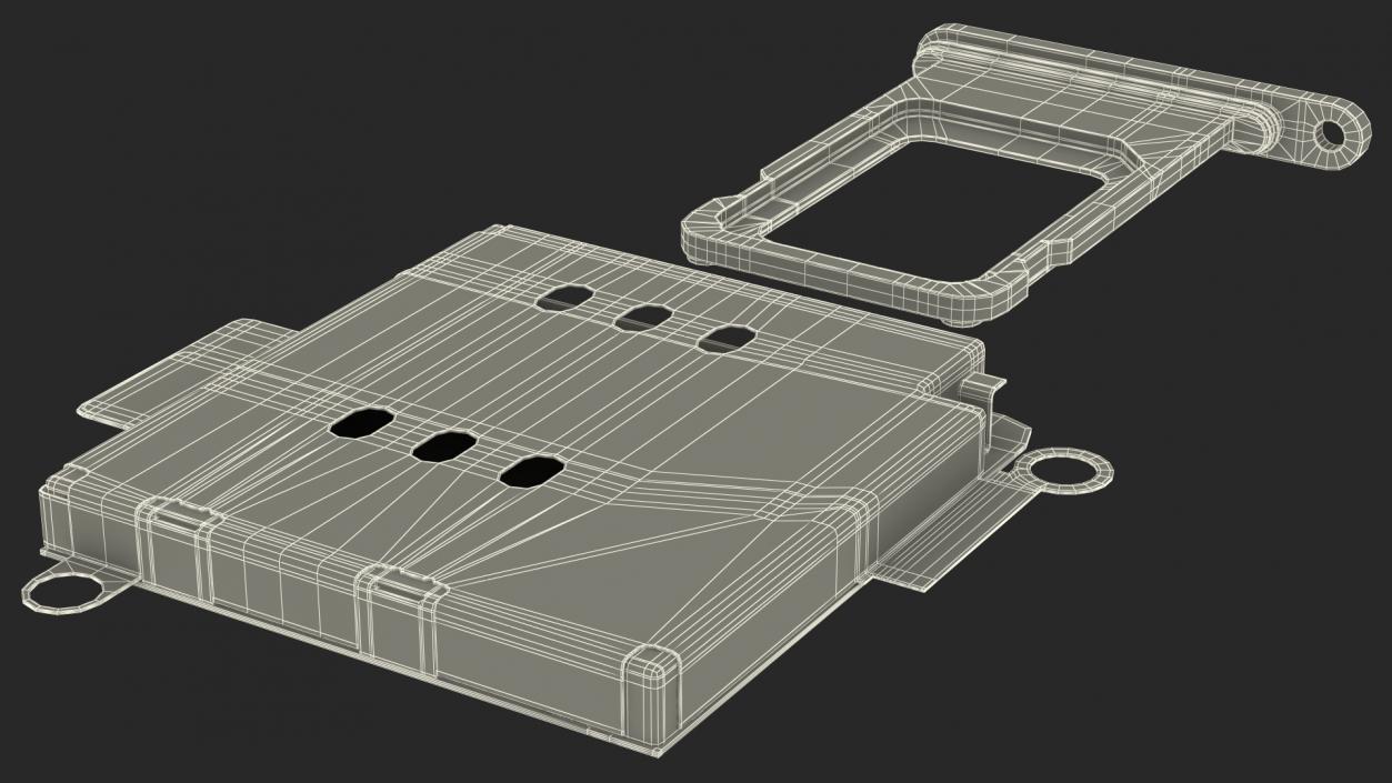 iPhone 11 Sim Card Tray with Internal Reader 3D model