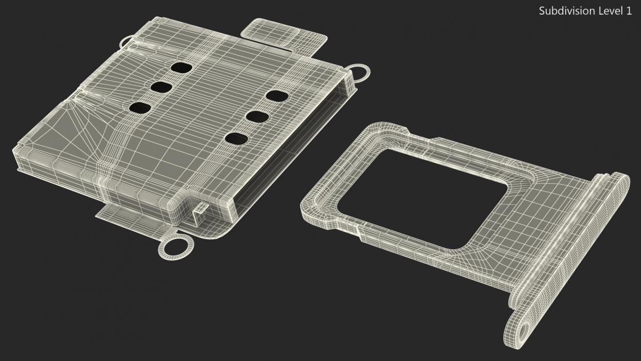 iPhone 11 Sim Card Tray with Internal Reader 3D model