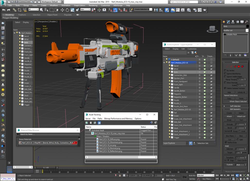 Nerf Modulus ECS-10 3D model