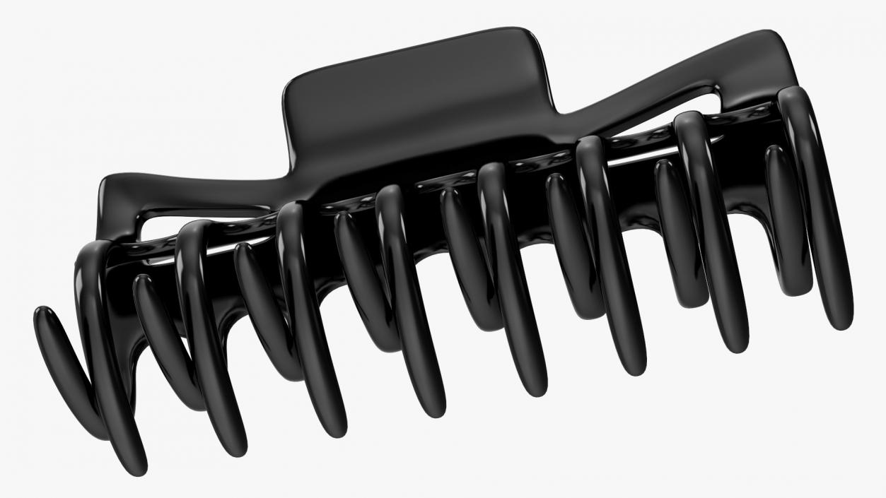 Plastic Claw Hair Clip 3D