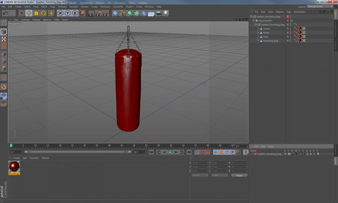 3D model Leather Punching Bag